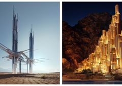 170 km dlouhý mrakodrap v arabské poušti už roste. Doplní jej architektonicky unikátní Siranna a Epicon