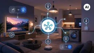 Aby se chytrá domácnost starala sama o sebe. Automatizace je v Samsung SmartThings otázkou pár klepnutí v aplikaci Aby se chytrá domácnost starala sama o sebe. Automatizace je v Samsung SmartThings otázkou pár klepnutí v aplikaci
