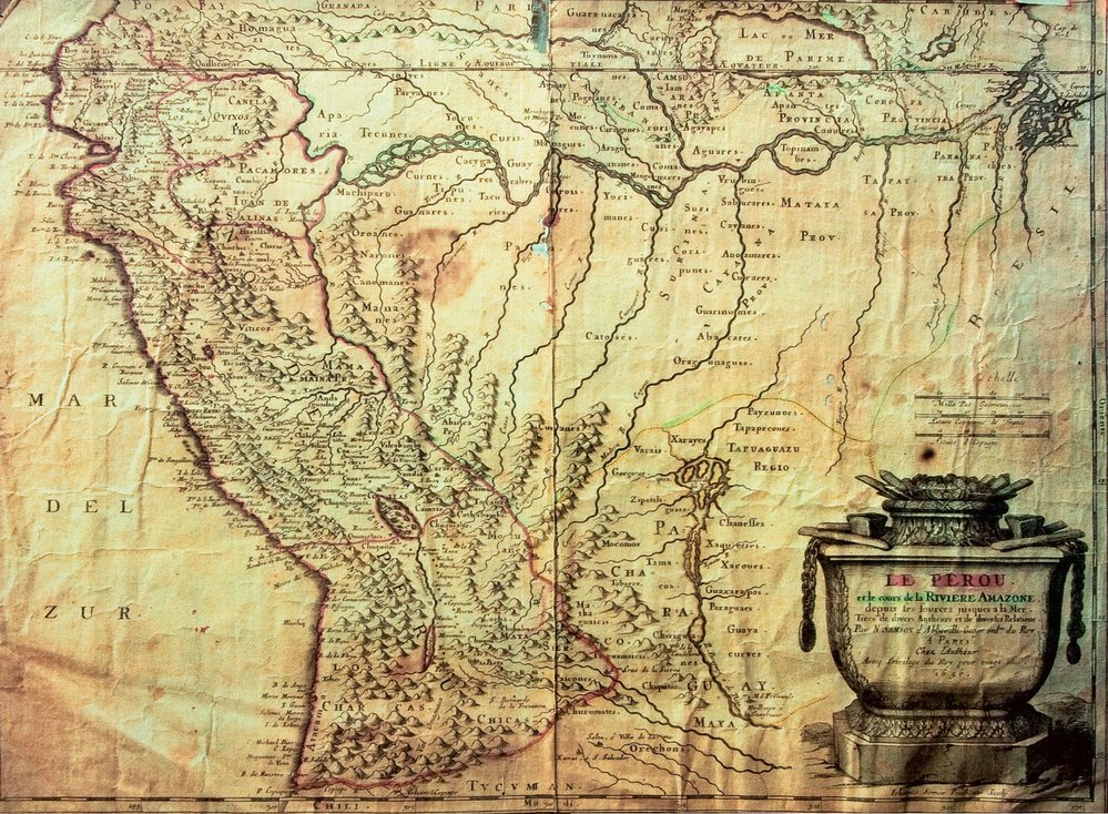 Mapa z roku 1656 francouzského kartografa Nicolase Sanson d´Abbeville (1600-1667) už zohledňuje poznatky P. Acuni, stále však ukazuje Orinoko a Amazonku jako dvě velké souběžné řeky.