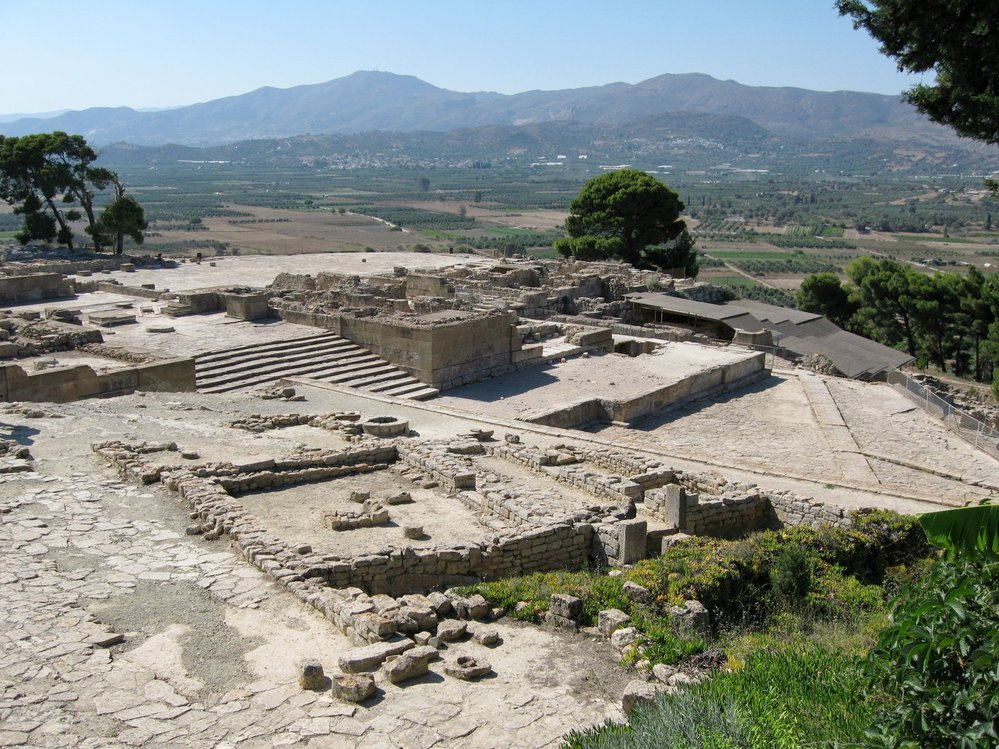 Palácový komplex v Phaistosu, kde byl disk nalezen.