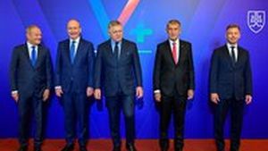 Babiš s Ficem, Magyarem a Tuskem: Premiéři V4 jednají v Bratislavě. Tentokrát mají návštěvu Babiš s Ficem, Magyarem a Tuskem: Premiéři V4 jednají v Bratislavě. Tentokrát mají návštěvu