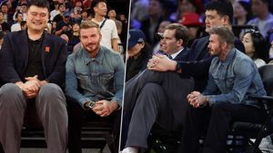 Beckham vedle basketbalového obra Minga: David a Goliáš