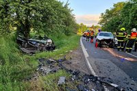 U Bohatic došlo k děsivé čelní srážce: Jeden z řidičů zemřel