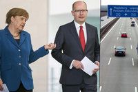 Češi budou v Německu „cálovat“. Sobotka Merkelovou kvůli dálnicím nezažaluje