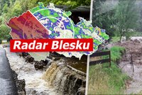 Silné bouřky bičují Česko: Po lijácích a krupobití hrozí rozvodnění řek, sledujte radar Blesku