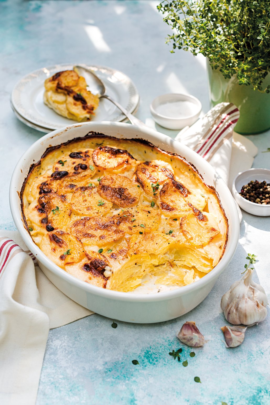 Francouzskou delikatesu v podobě gratinovaných brambor Dauphinoise si jistě zamilujete