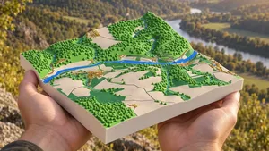 Český kutil vyrobil generátor 3D krajinek z běžné mapy. Vytiskněte si svoji vesnici a údolí za chalupou Český kutil vyrobil generátor 3D krajinek z běžné mapy. Vytiskněte si svoji vesnici a údolí za chalupou