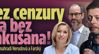 Debaty Bez cenzury a bez Rakušana? Ministra nahradí  Nerudová a Farský, lídři do eurovoleb