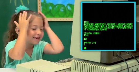 Děti a starý počítač