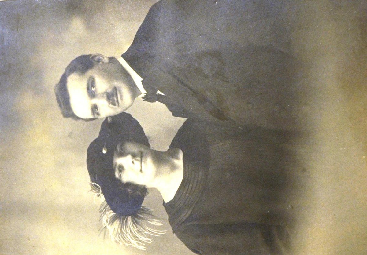 Řídící učitel z Rakvic Bohumil Horňanský se svou manželkou Andělou.