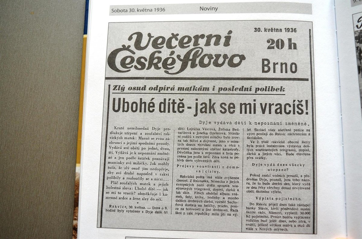 O rakvické tragédii referovaly na jaře 1936 obšírně všechny noviny.