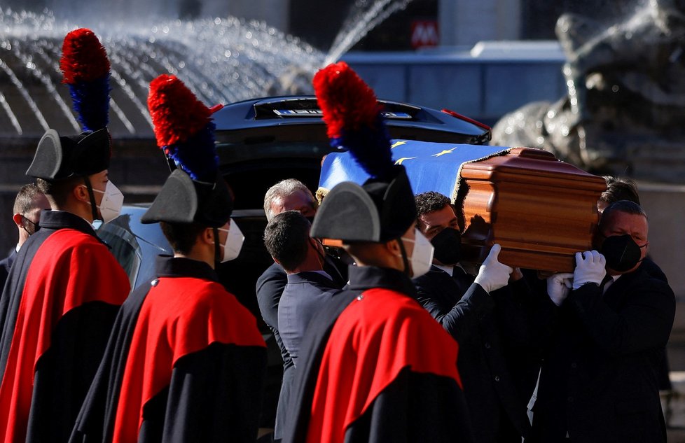 Pohřeb šéfa Evropského parlamentu Davida Sassoliho.