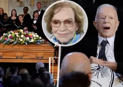Exprezident Jimmy Carter (99) se rozloučil se svou první dámou. Přišly i první dámy včetně Trumpové