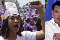 „Děvky!“ Prezident Filipín se opřel do žen i kněžích: „Bůh jim dal penis a udělal chybu“