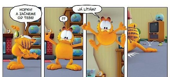 Garfield se předvádí v plné oranžové parádě