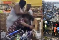 Hurikán Matthew pustoší Ameriku: Rvačka o poslední lahev vody v supermarketu