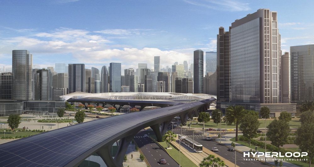 Střechy tunelů a terminálu hyperloop pokryjí solární panely pro získání energie na provoz systému
