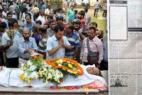 Za tři měsíce, tři mrtví novináři. Indický tisk na protest vytiskl prázdnou stránku