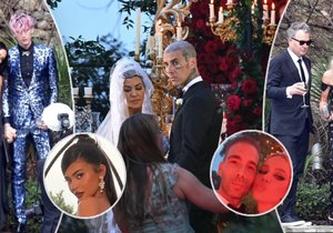 Svatba Travise Barkera a Kourtney Kardashianové se hemžila slavnými hosty.