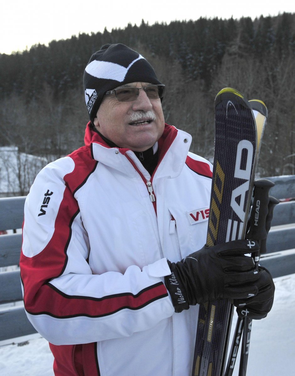 Václav Klaus na Silvestra lyžoval v Krkonoších