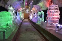 Křehká krása v Plzni: Do pivovarského sklepu se nastěhovaly ledové sochy