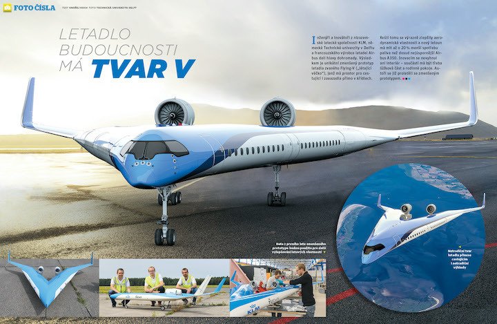 Letadlo budoucnosti má tvar V. Víc prozradí časopis ABC č. 21/2020