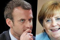 Kandidáta na francouzského prezidenta Macrona čeká schůzka s Merkelovou