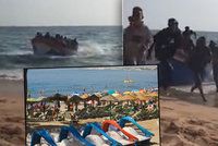 Na pláži ve Španělsku se vylodilo přes 30 migrantů. Utíkali turistům přes ručníky