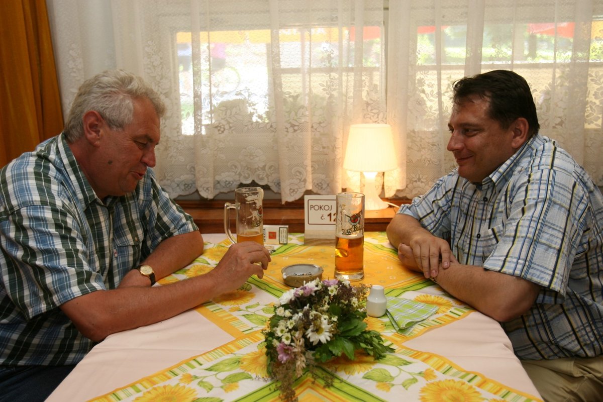 Miloš Zeman s Jiřím Paroubkem.