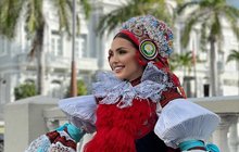 From Vrbno pod Pradědem to Miss World: Dazzles with Vlčnov costume!