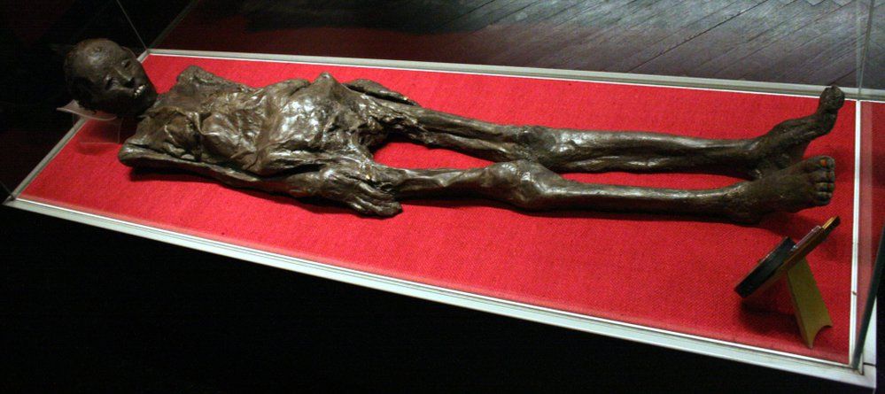Mumie, která byla zabalena do třinácti stran knihy Liber Lintea.