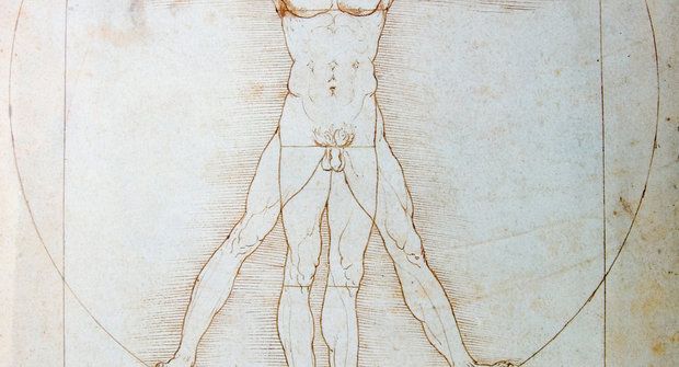 Vynálezy Leonarda Da Vinci: Postava v kruhu a ve čtverci