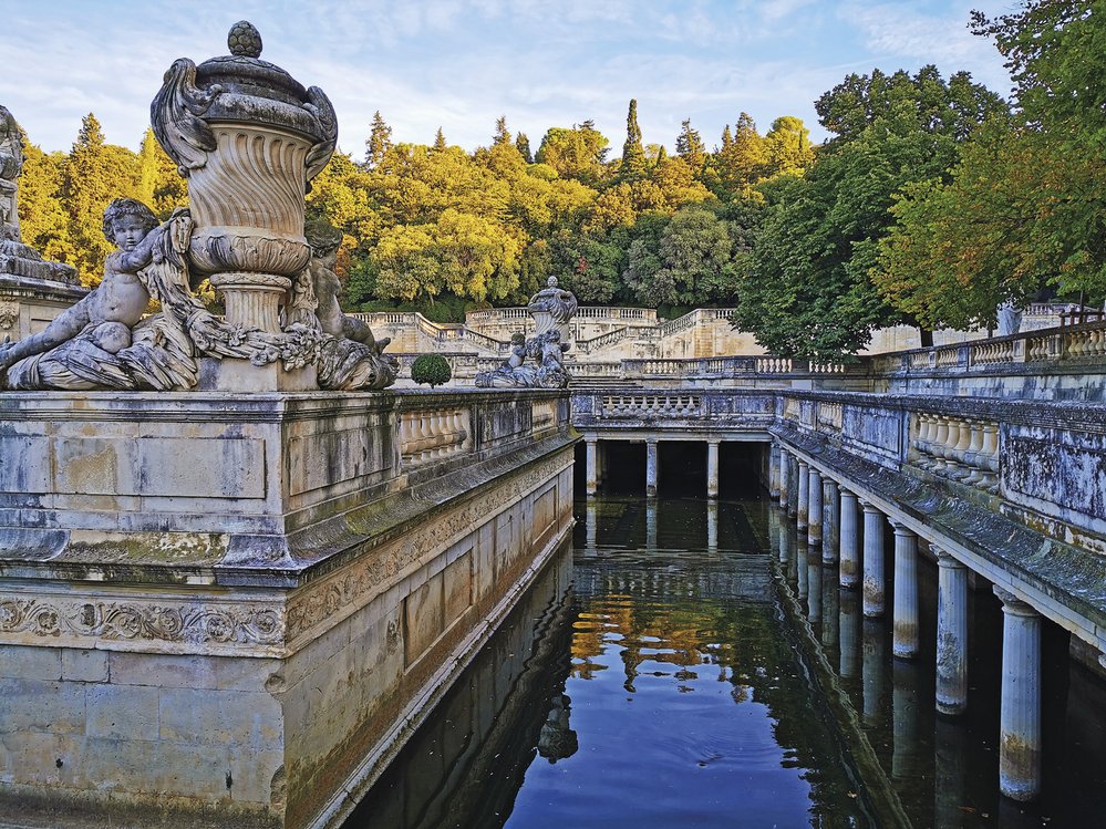 Dnešní podoba Fontánových zahrad (Jardins de la Fontaine) je z 18. století