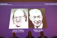 Nobelovu cenu za lékařství má Američan a Japonec. Za speciální léčbu rakoviny
