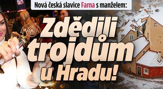 Nová česká slavice Ewa Farna s manželem: Zdědili trojdům u Hradu! 