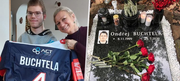 Mladík daroval Evě Buchtelové dres, ve kterém dal její syn Ondřej svou první extraligovou branku.