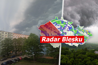 Silné bouřky se ženou na Plzeňsko a jih Čech, pozor na přívalový déšť a kroupy. Sledujte radar Blesku