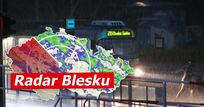 ONLINE: Bouřky, déšť a vichřice trápí Česko. Polskem se prohnala tornáda, sledujte radar Blesku