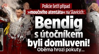 Policie šetří případ „moučného atentátu“ na Slavících: Bendig s útočníkem byli domluveni! Oběma hrozí pokuty…