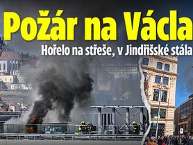Požár hotelu na Václavském náměstí: Ze střechy se valil kouř, Jindřišská byla zavřená