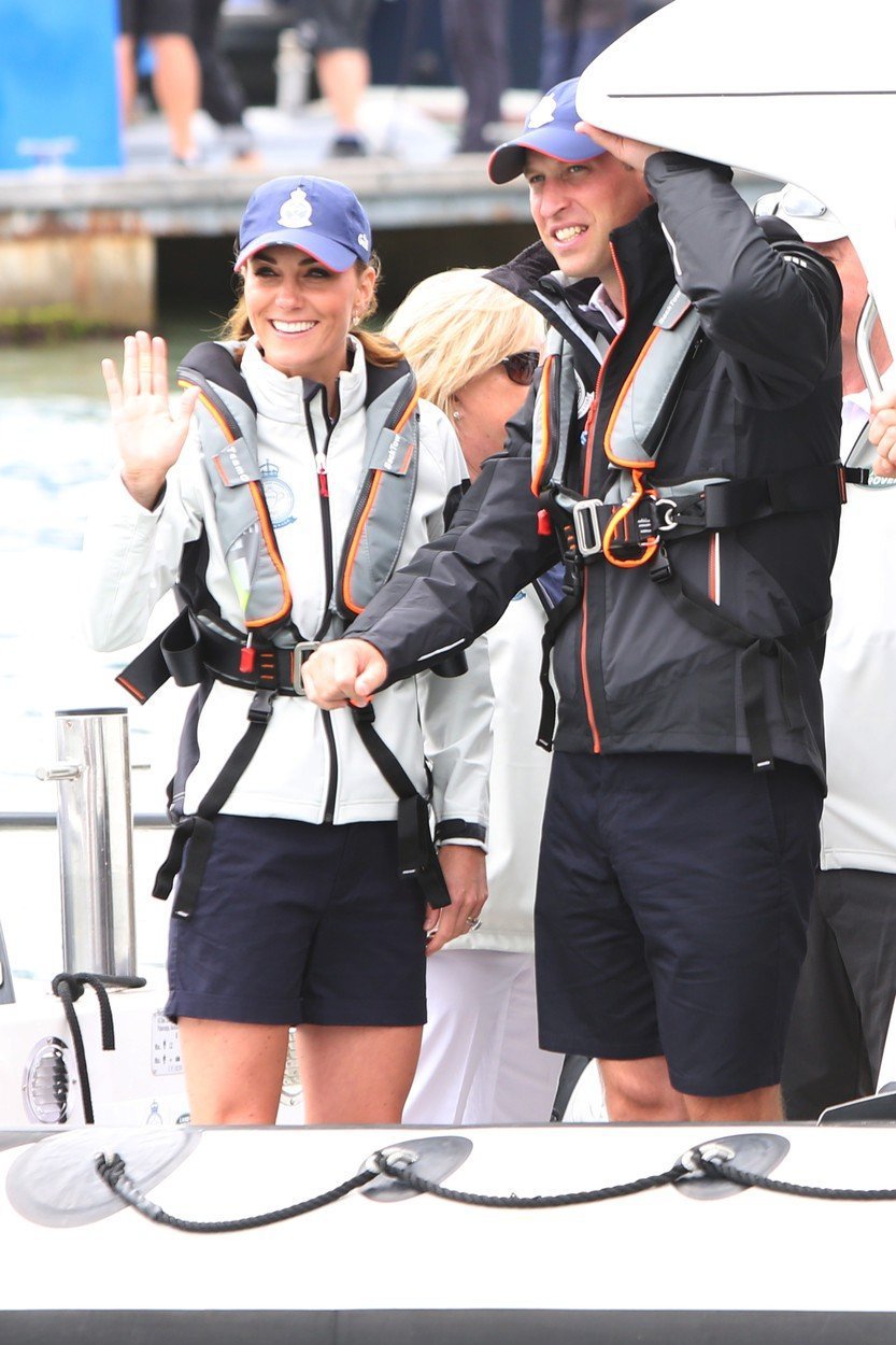 Kate Middletonová a princ William na závodech