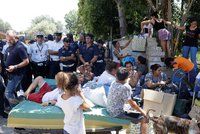 Italové vyklidili romský tábor se 400 lidmi. Evropskému soudu navzdory