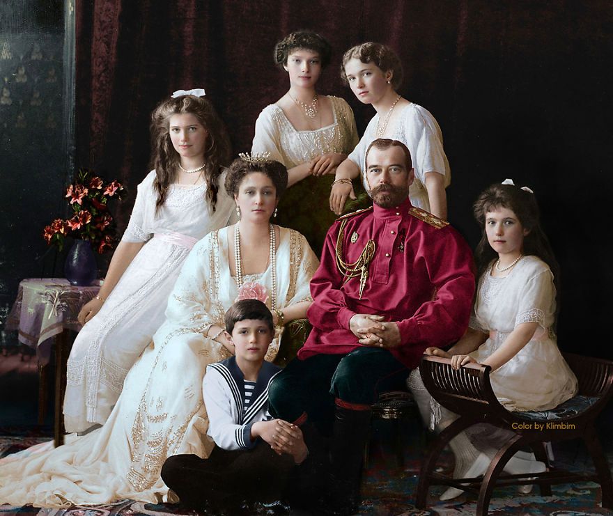 Rodina cara Mikuláše II., rok 1914.