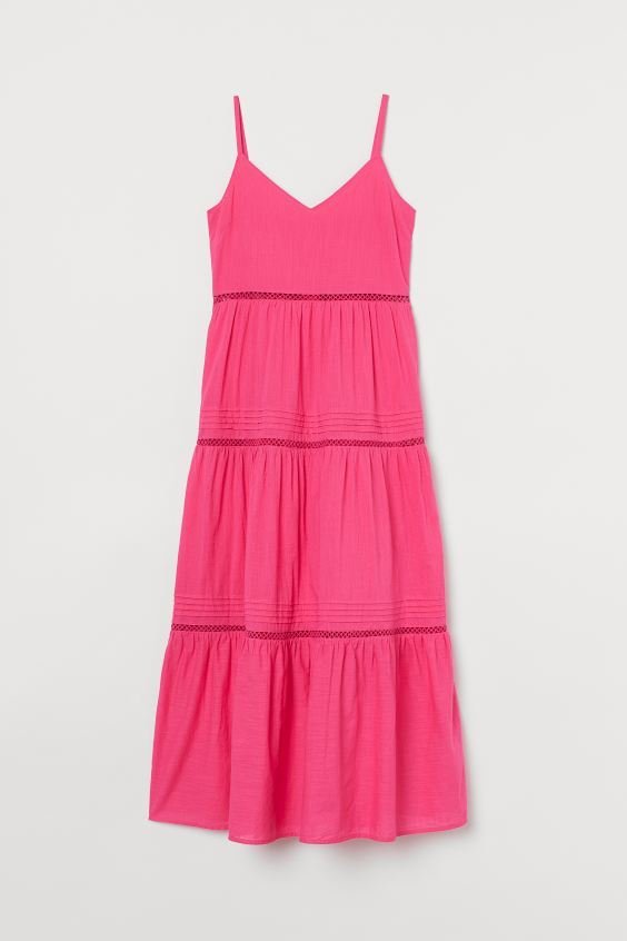 Bavlněné šaty s výstřihem do V, H&M, 999 Kč
