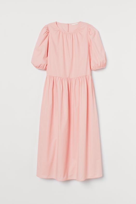 Šaty s nabíranými rukávy, H&M, 599 Kč