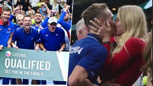 Sexy lásky hrdinů Davis Cupu dováděly: Gymnastika, líbačka, Kozička