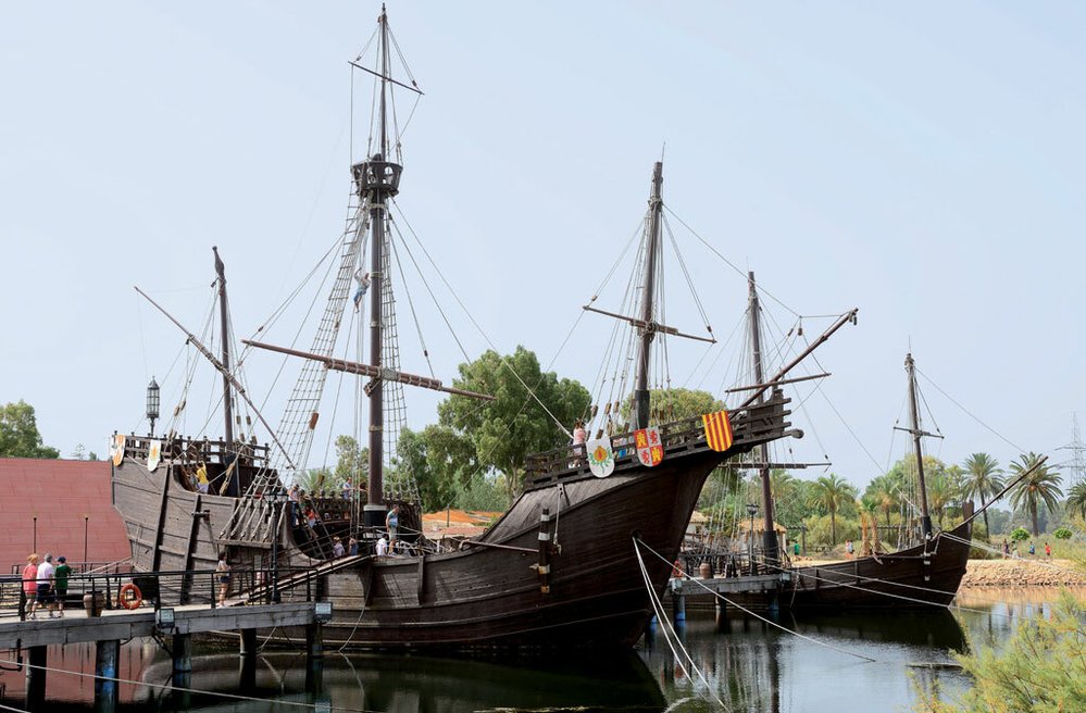 V Palos de la Frontera kotví dokonalé repliky Kolumbových lodí.