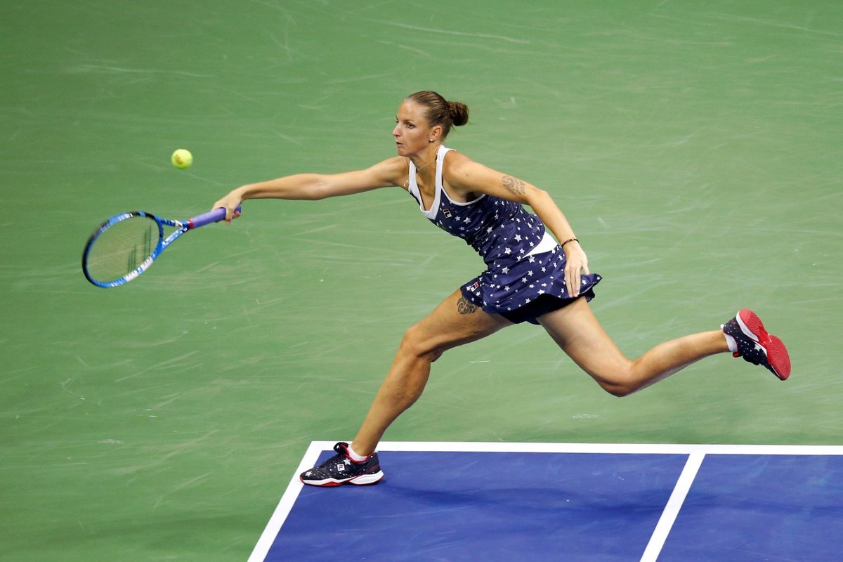 Karolína Plíšková během duelu se Serenou Williamsovou na US Open