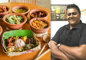 A smiling chef learned to cook in his native Sri Lanka.  Today, its culinary skills can be admired by Praguers as well.  He runs the only Sri Lankan restaurant not only in Prague, but probably also in the Czech Republic.
