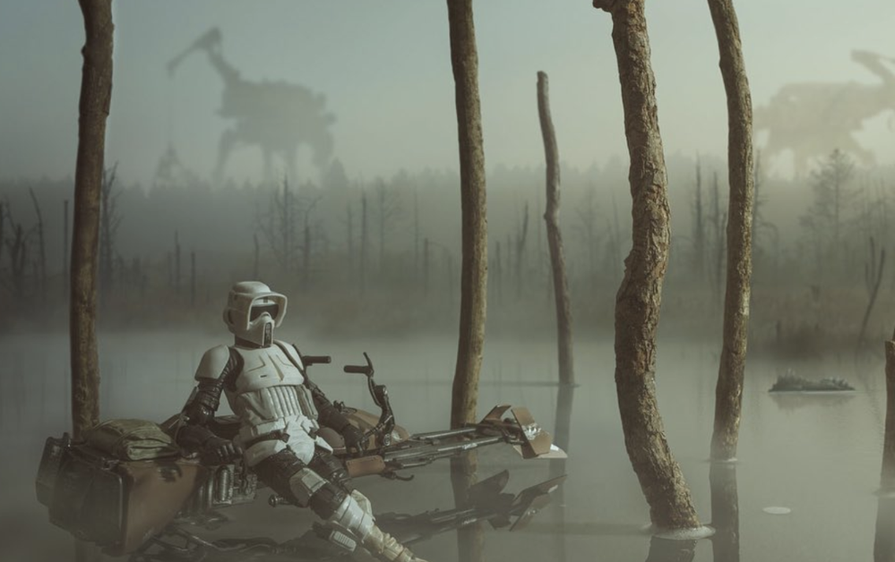 Star Wars hračky jako živé na fotografiích od umělce, který si říká Killcutter